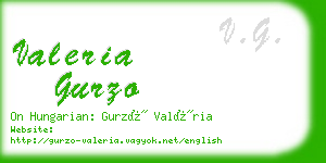 valeria gurzo business card